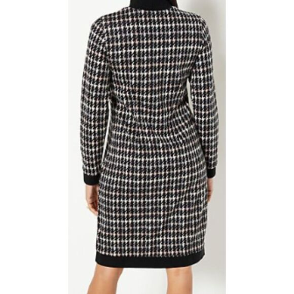 Susan Graver Dress Jacquard Sweater Knit Houndstooth Pattern Neutral Colors XL - Picture 11 of 12